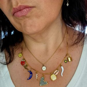 Collier Tiffany love bleu