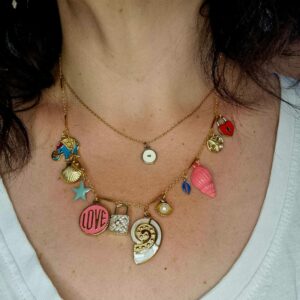 Collier Tiffany coquillage rose